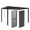 Zestaw Pergola ogrodowa tarasowa aluminiowa NORDVIC Skyline 3 x 4 m Antracyt + Żaluzja 123cm